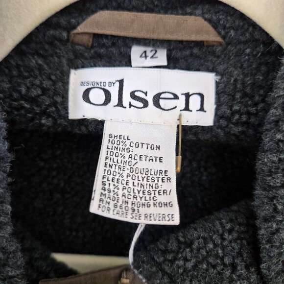 NWT Olsen Sherpa Fleece Lined Utility Barn Jacket Size 42/US XL/2XL - Picture 3 of 8